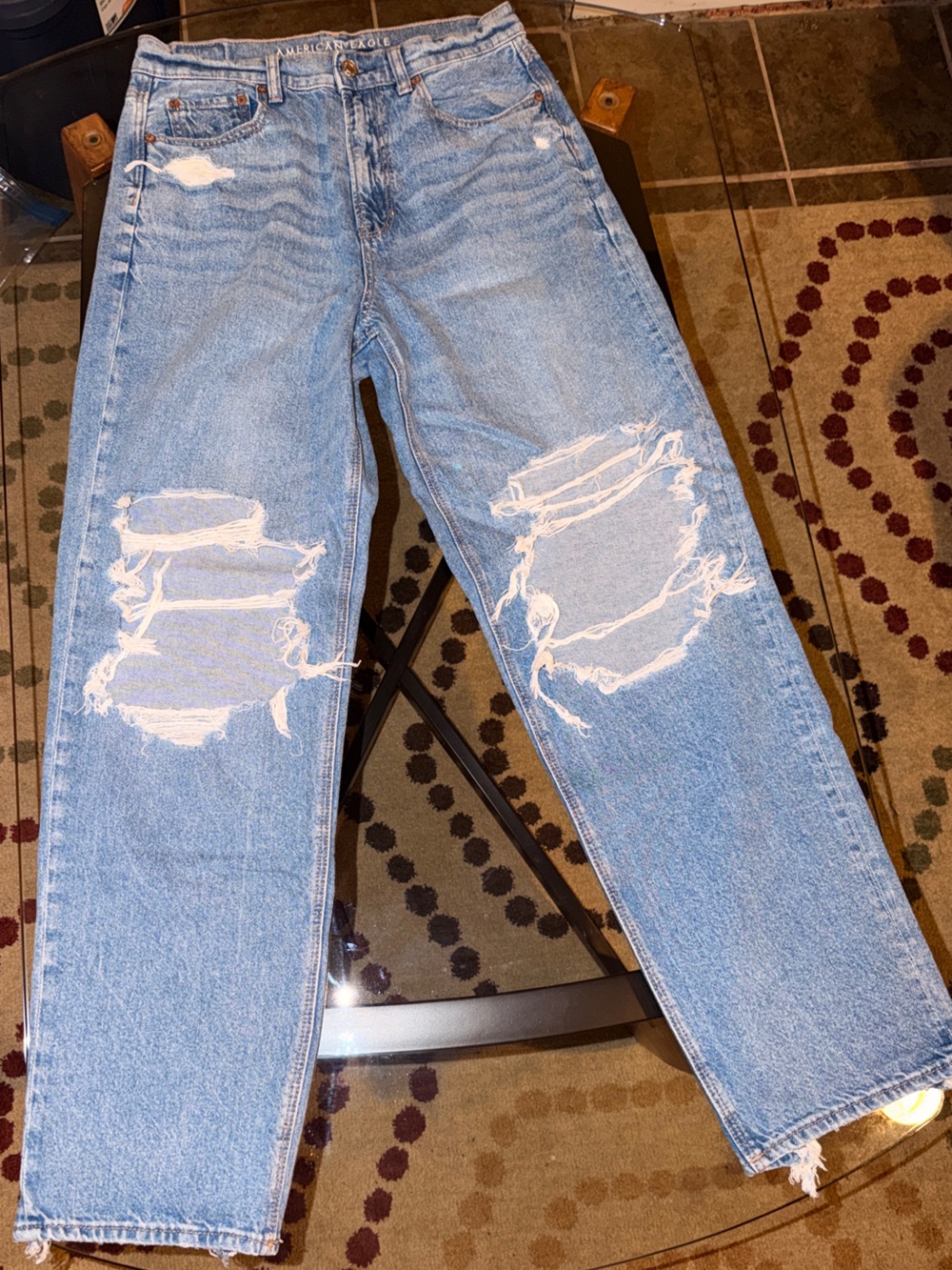 Light Blue Distressed Womenβs Jeans